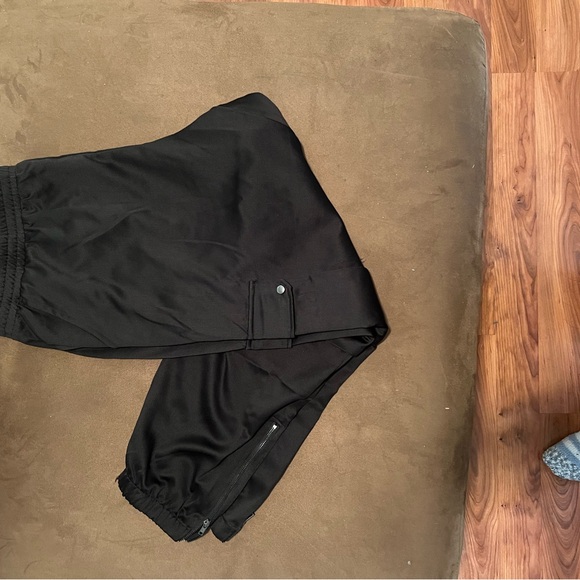 Mid Rise Satin Cargo Pants - Picture 12 of 13